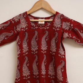 Red - girls bagh pure cotton kurta set (2-6 years) 18