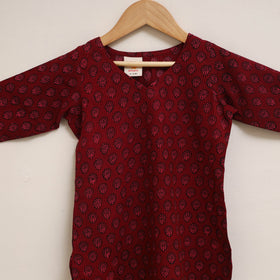 Red - girls bagh pure cotton kurta set (2-6 years) 17