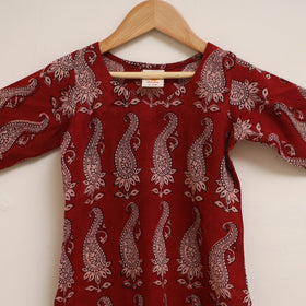 Red - girls bagh pure cotton kurta set (2-6 years) 18