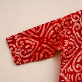 Girls hand batik pure cotton kurta set (2-6 years) 09