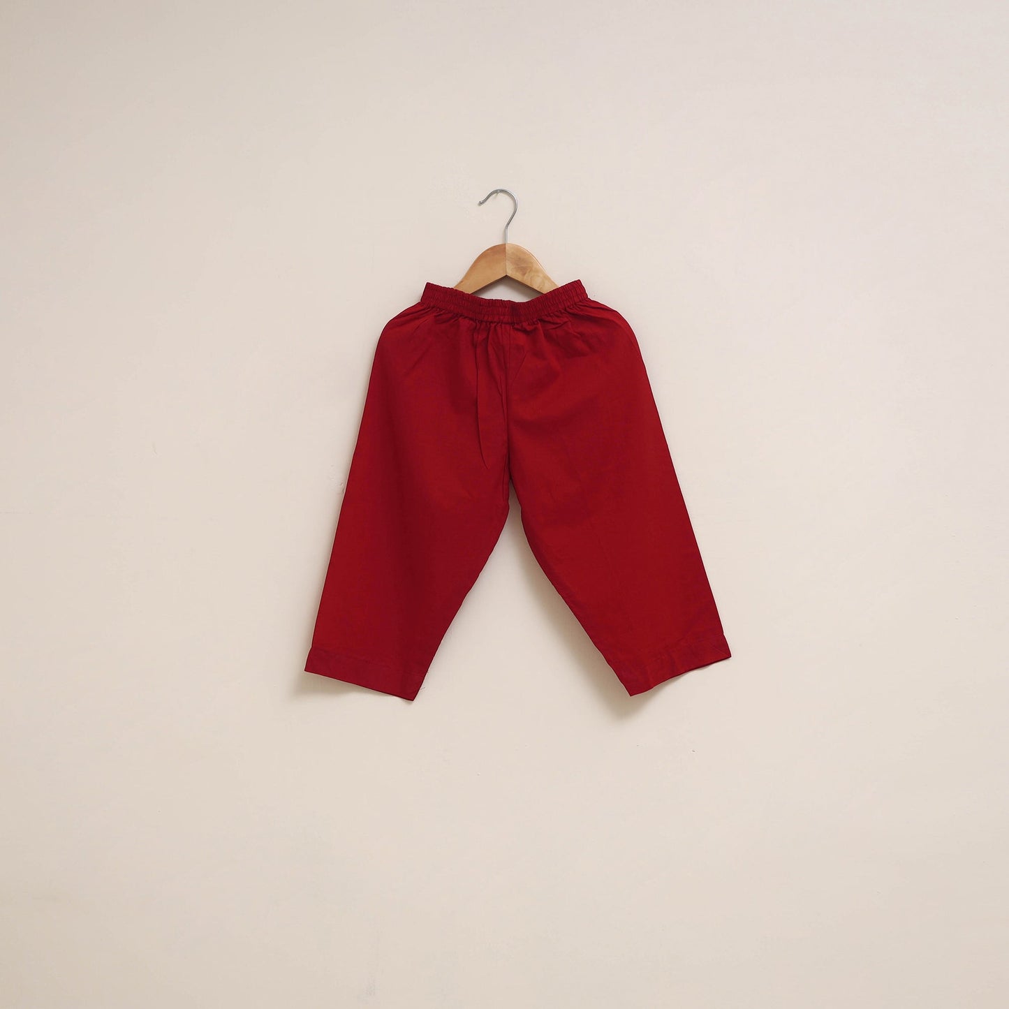 Red - girls kalamkari pure cotton kurta set (2-6 years) 06