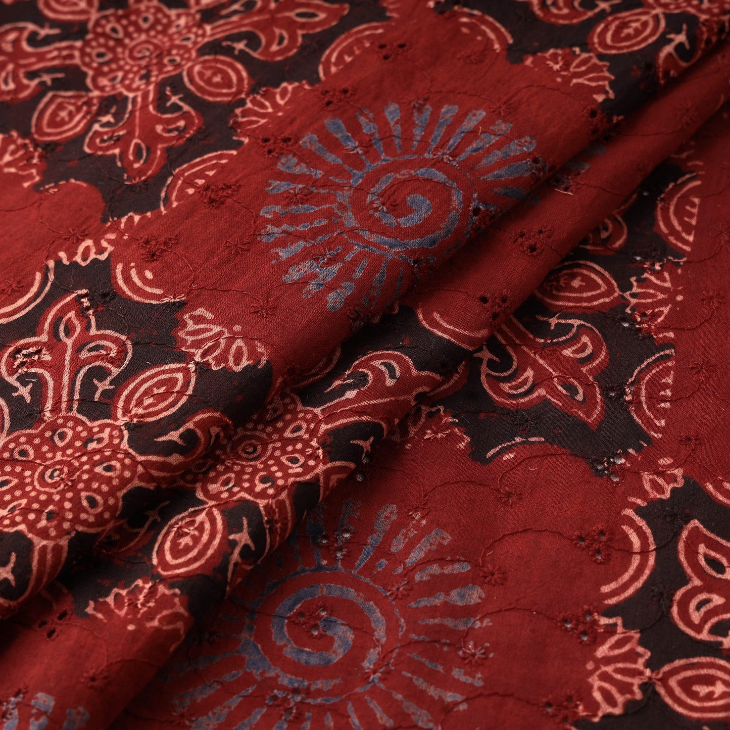 Hakoba natural dyed cotton fabric 20 - handcrafted