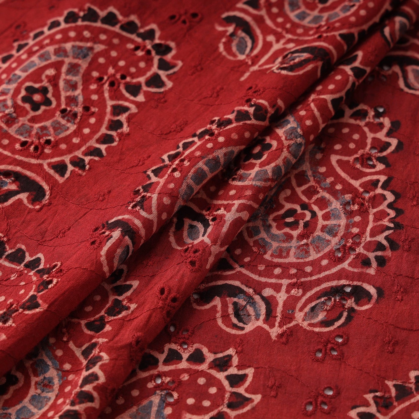 Hakoba natural dyed cotton fabric 27 - handcrafted