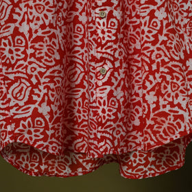 Half sleeve cotton men hand block batik print shirt 08