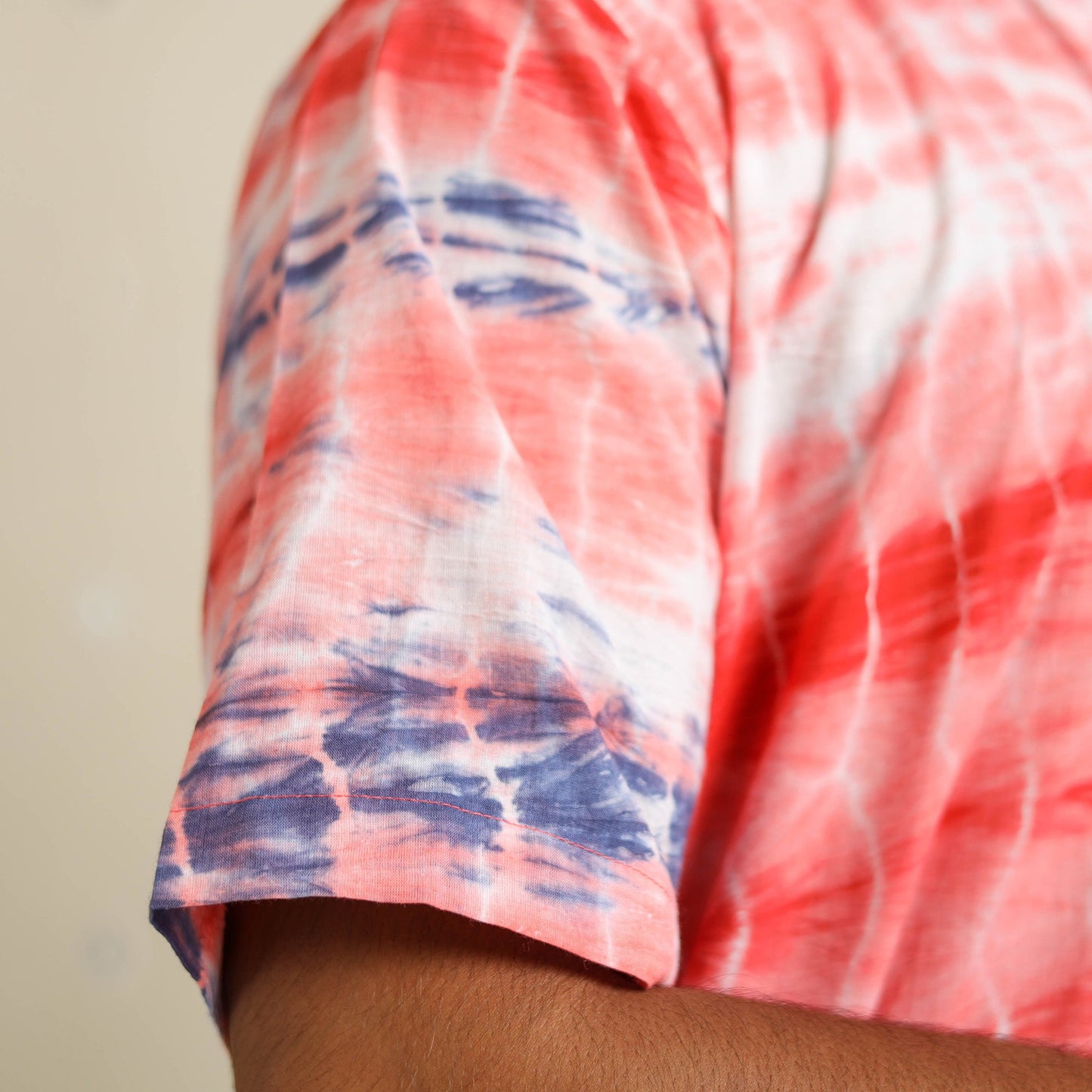 Buy Half Sleeve Tie & Dye Cotton Men Shibori Shirt