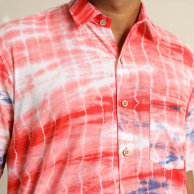 Buy Half Sleeve Tie & Dye Cotton Men Shibori Shirt