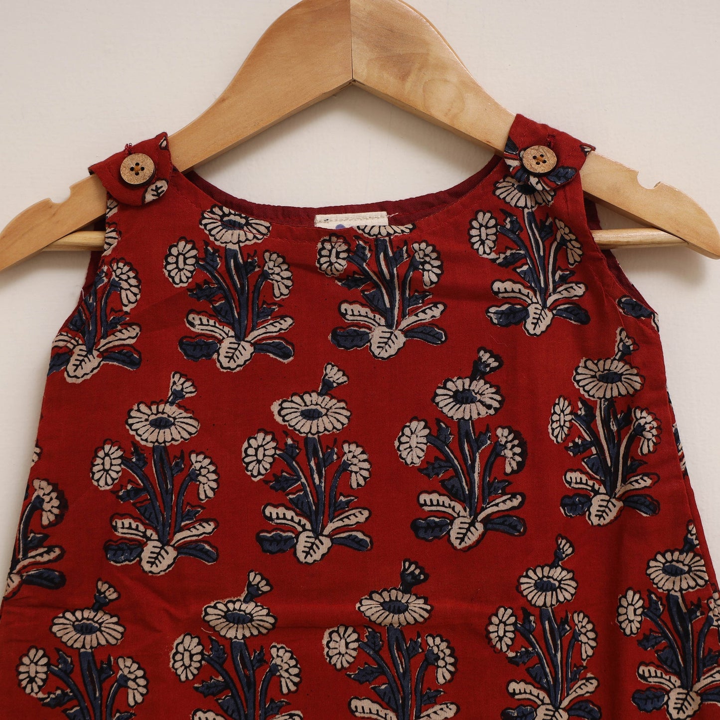 Hand bagru cotton baby girl dress (6-12 months) 05