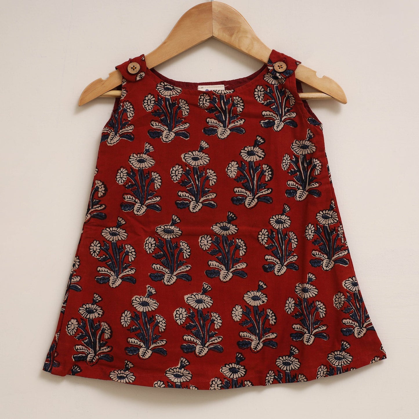 Hand bagru cotton baby girl dress (6-12 months) 05