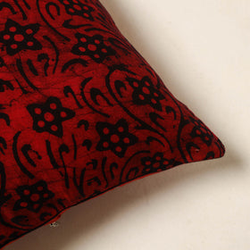 Red - hand batik cotton cushion cover 106 - handcrafted