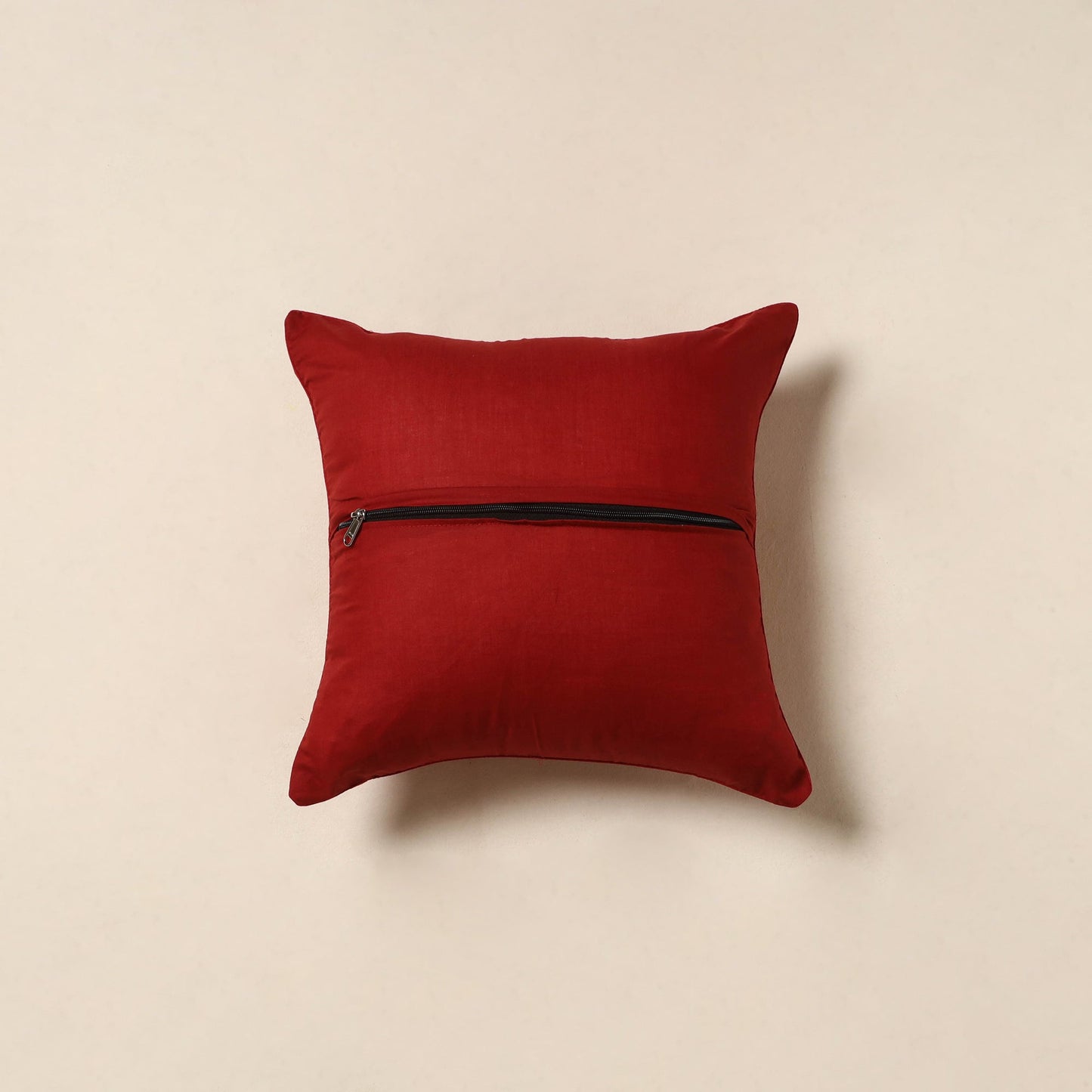 Red - hand batik cotton cushion cover 13 - handcrafted
