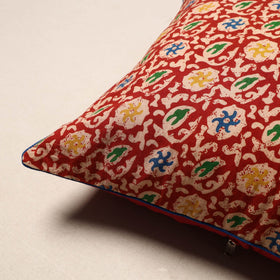 Red - hand batik cotton cushion cover 22 - handcrafted