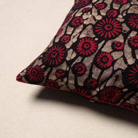 Red - hand batik cotton cushion cover 23 - handcrafted