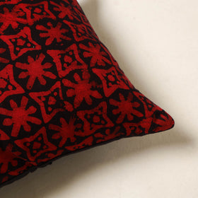 Red - hand batik cotton cushion cover 67 - handcrafted