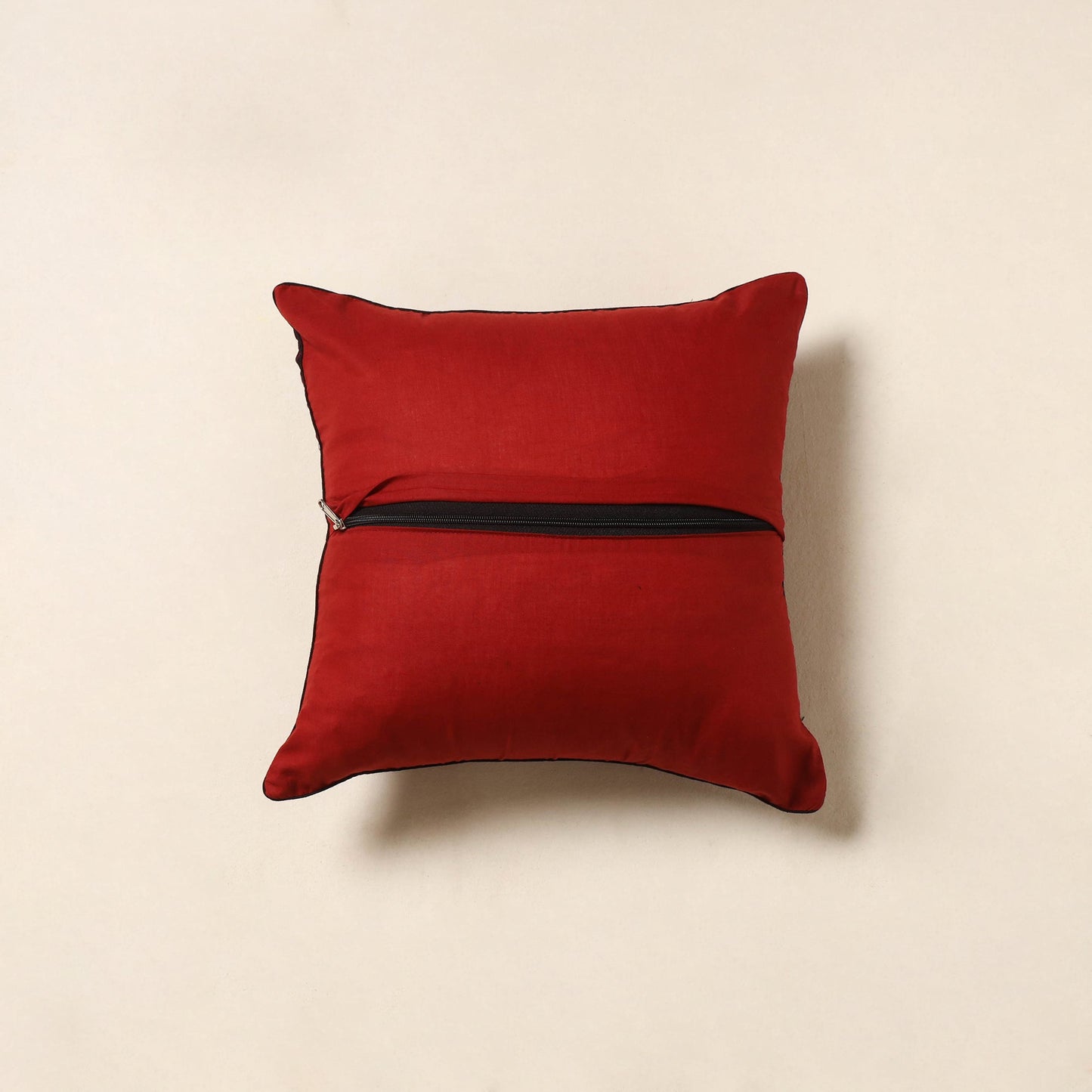 Red - hand batik cotton cushion cover 79 - handcrafted