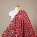 Red Hand Batik Print Cotton Fabric