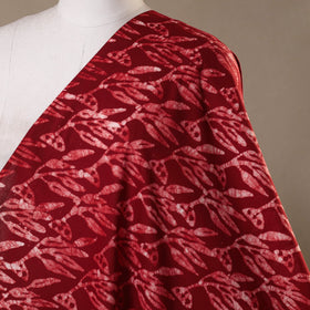 Red - hand batik cotton fabric 03 - handcrafted