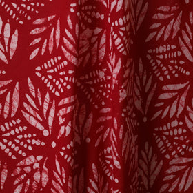 Red - hand batik cotton fabric 15 - handcrafted