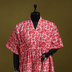 Hand batik cotton short kaftan 11 - handcrafted