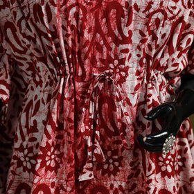 Hand batik cotton short kaftan 15 - handcrafted