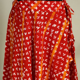 Buy Hand Batik Print Running Stitch Cotton Long Skirt