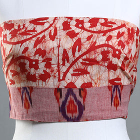 Red - Hand Batik Printed Cotton Blouse Piece