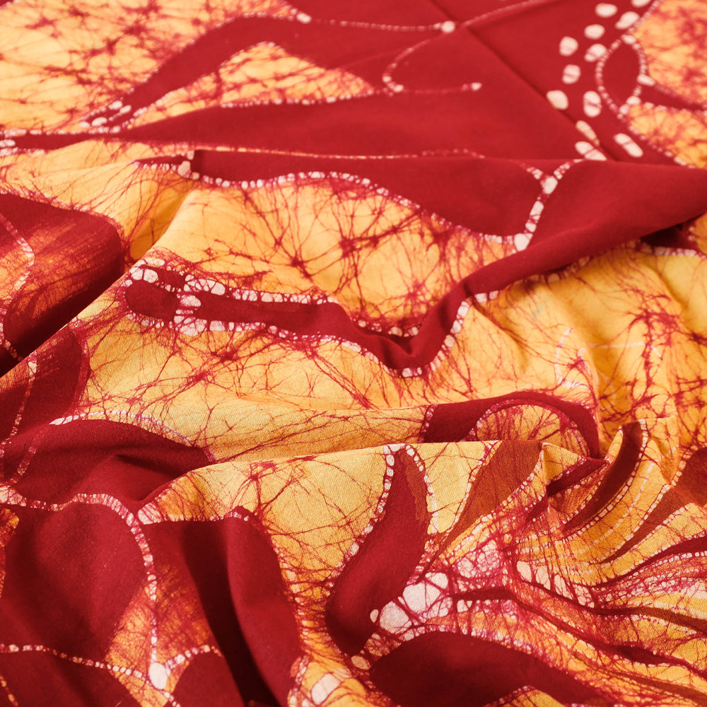 Buy Hand Batik Printed Cotton Double Bed Cover with Pillow Covers Online at iTokri.com