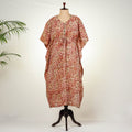  Hand Batik Printed Cotton Kaftan with Tie-Up Waist Online at iTokri.com