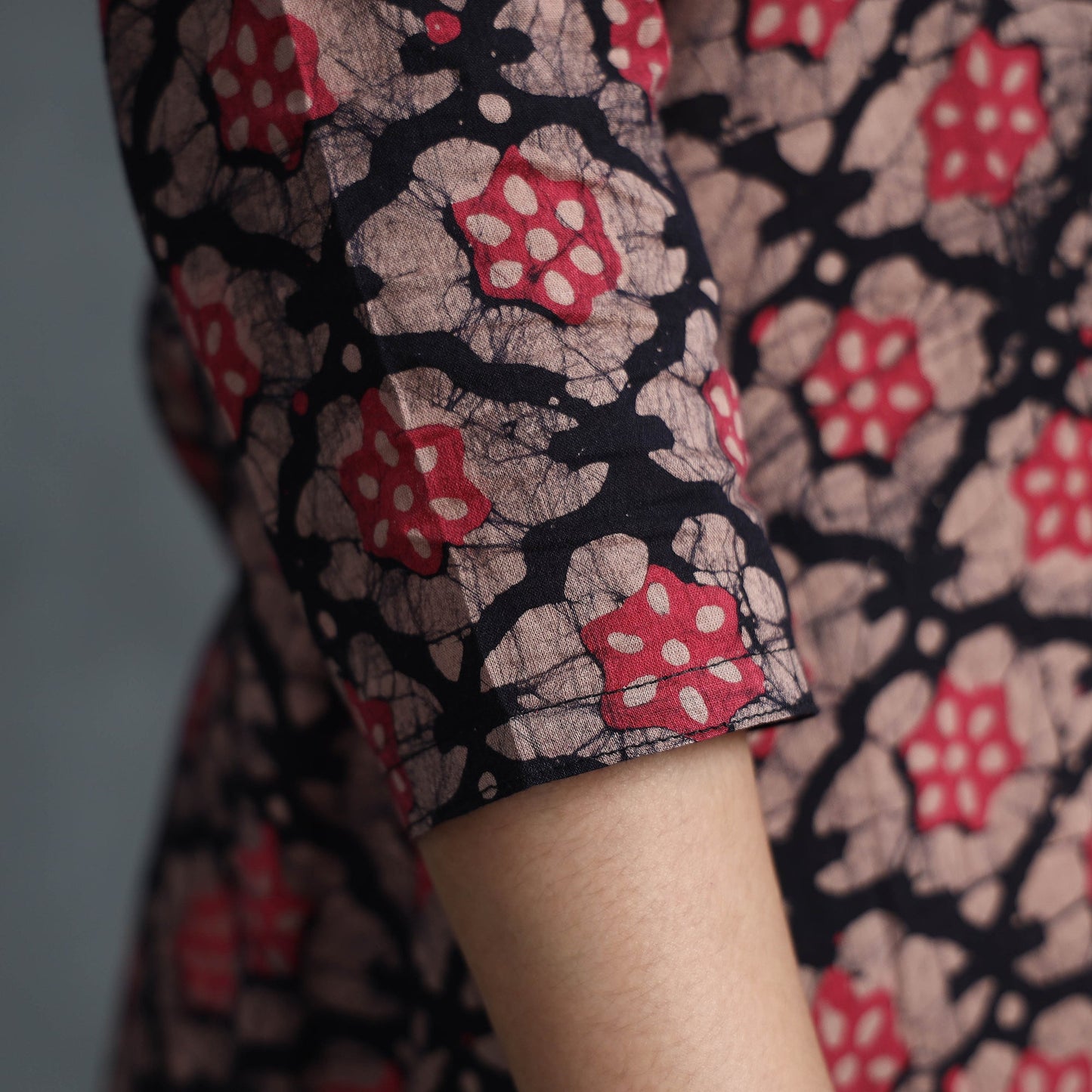 Buy Hand Batik Printed Cotton Kurta for Women