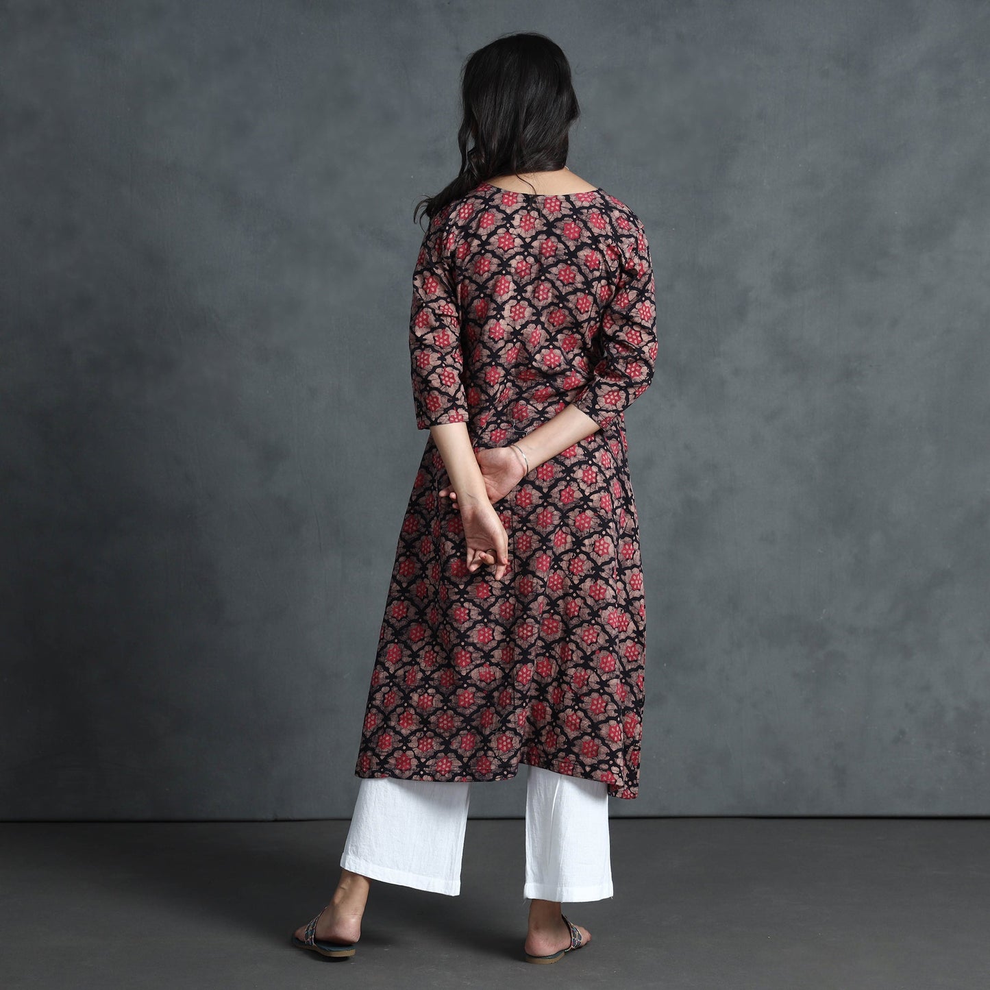Buy Hand Batik Printed Cotton Kurta for Women