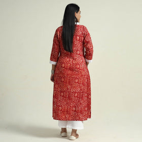  Hand Batik Printed Cotton Kurta with Palazzo Set 