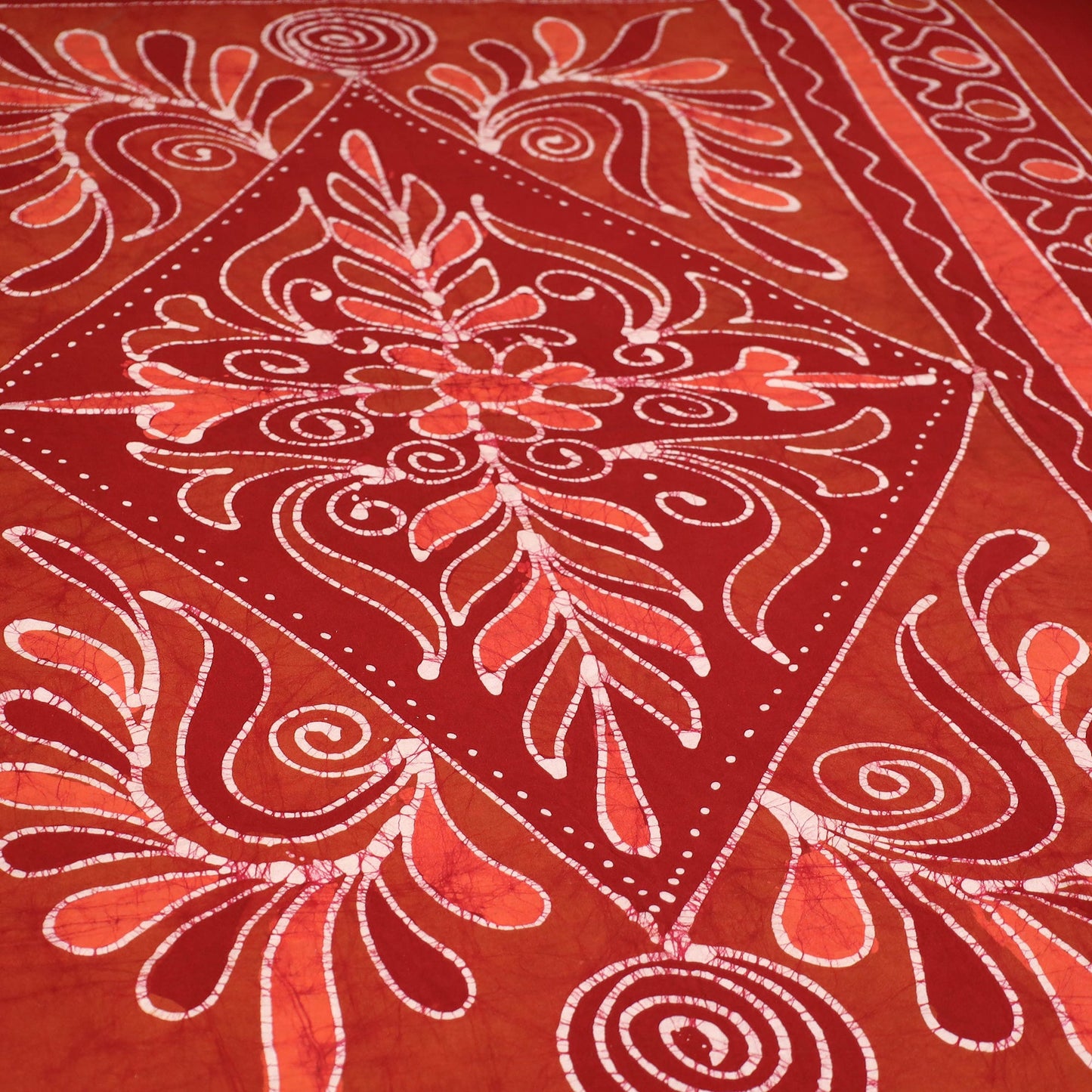 Hand Batik Printed Cotton Single Bed Cover (96 x 59 in) 87 