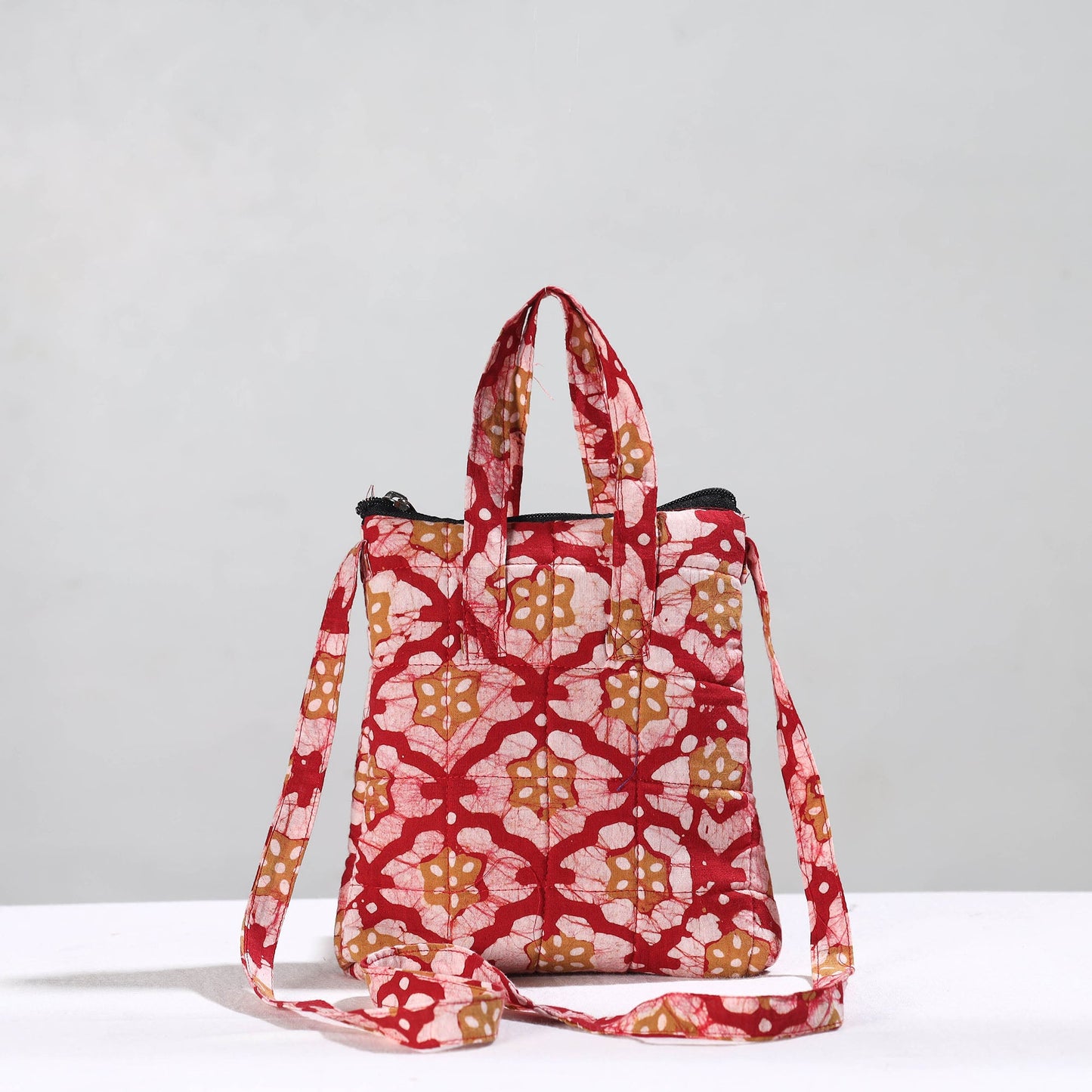  Hand Batik Printed Quilted Cotton Sling Bag 42 
