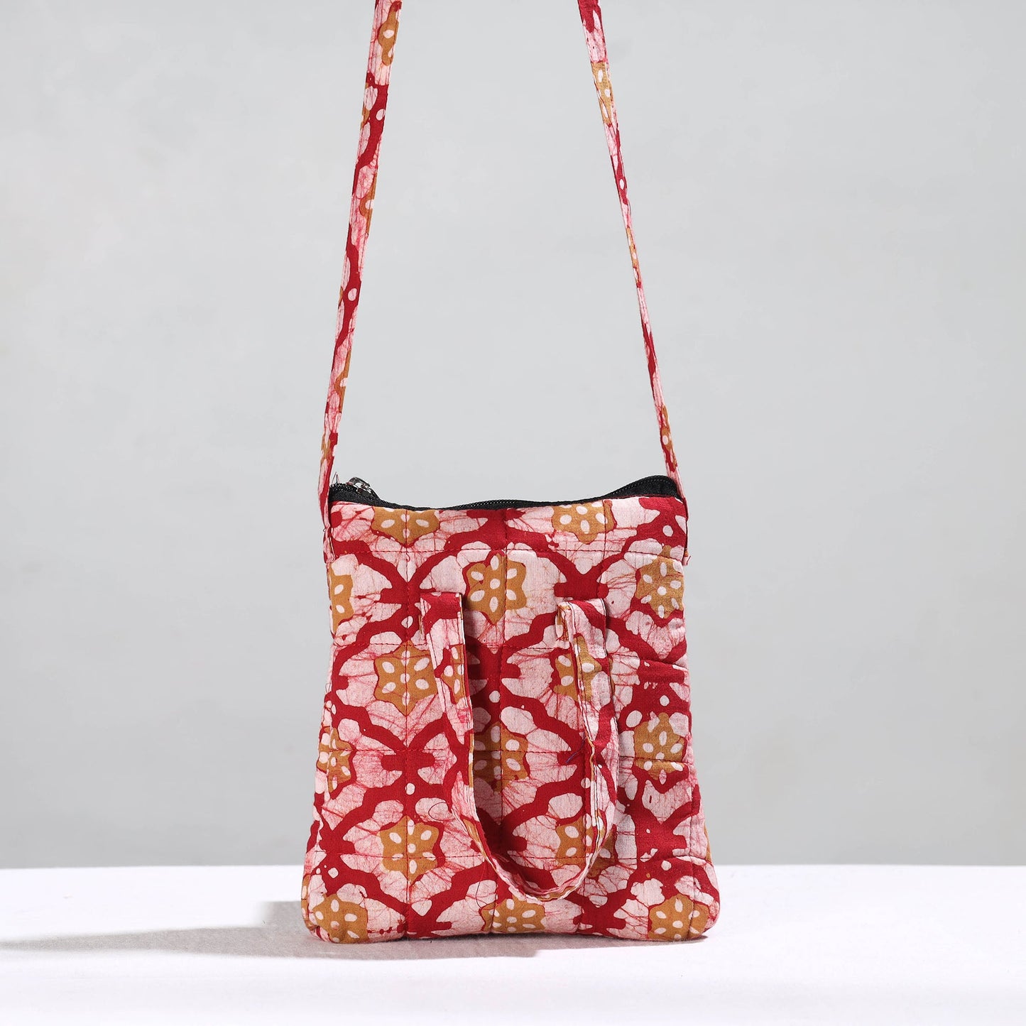  Hand Batik Printed Quilted Cotton Sling Bag 42 