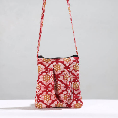  Hand Batik Printed Quilted Cotton Sling Bag 42 