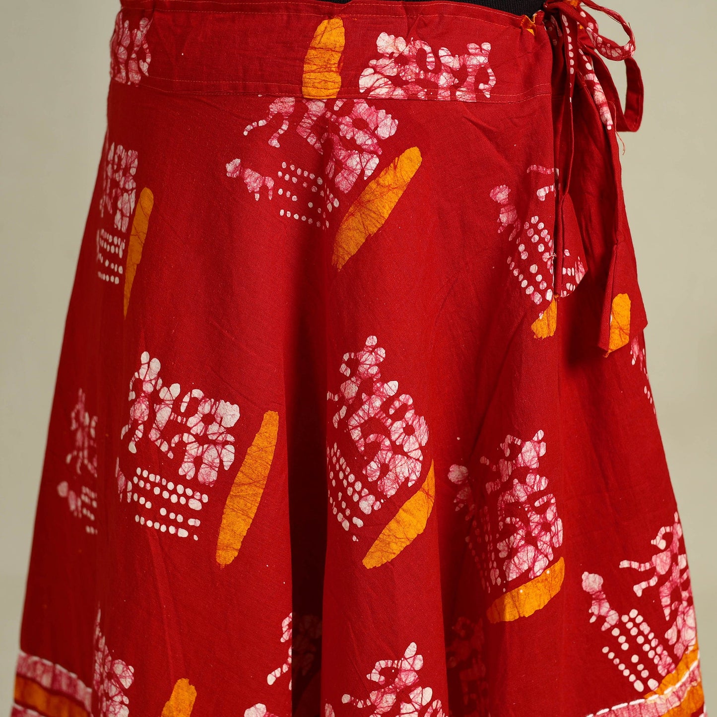 Buy Hand Batik Print Running Stitch Cotton Long Skirt