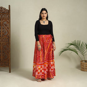 Buy Hand Batik Print Running Stitch Cotton Long Skirt