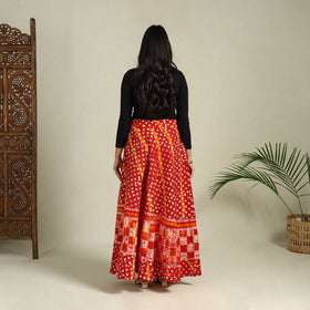 Buy Hand Batik Print Running Stitch Cotton Long Skirt