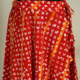 Buy Hand Batik Print Running Stitch Cotton Long Skirt