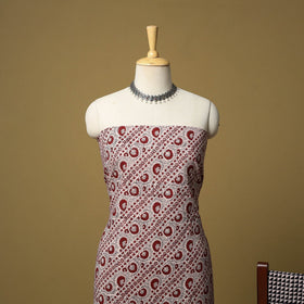 Hand bagh natural dyed cotton 3pc unstitched dress material