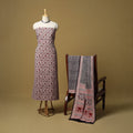 Hand bagh natural dyed cotton 3pc unstitched dress material