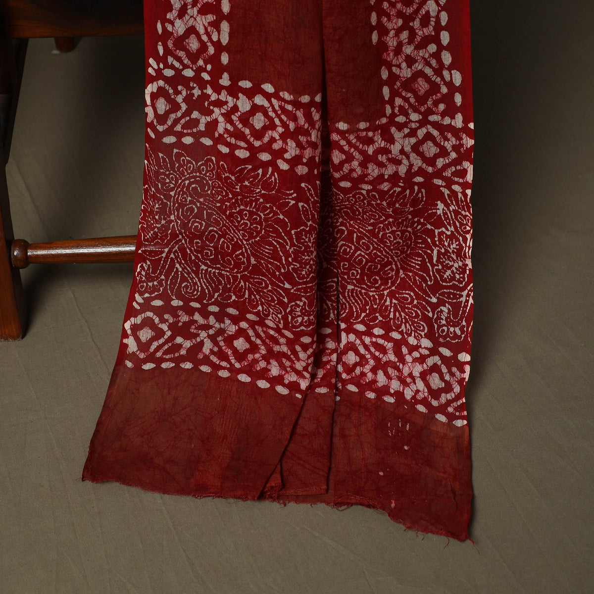 Hand batik cotton 3pc unstitched dress material 05