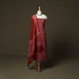 Hand batik cotton 3pc unstitched dress material 05