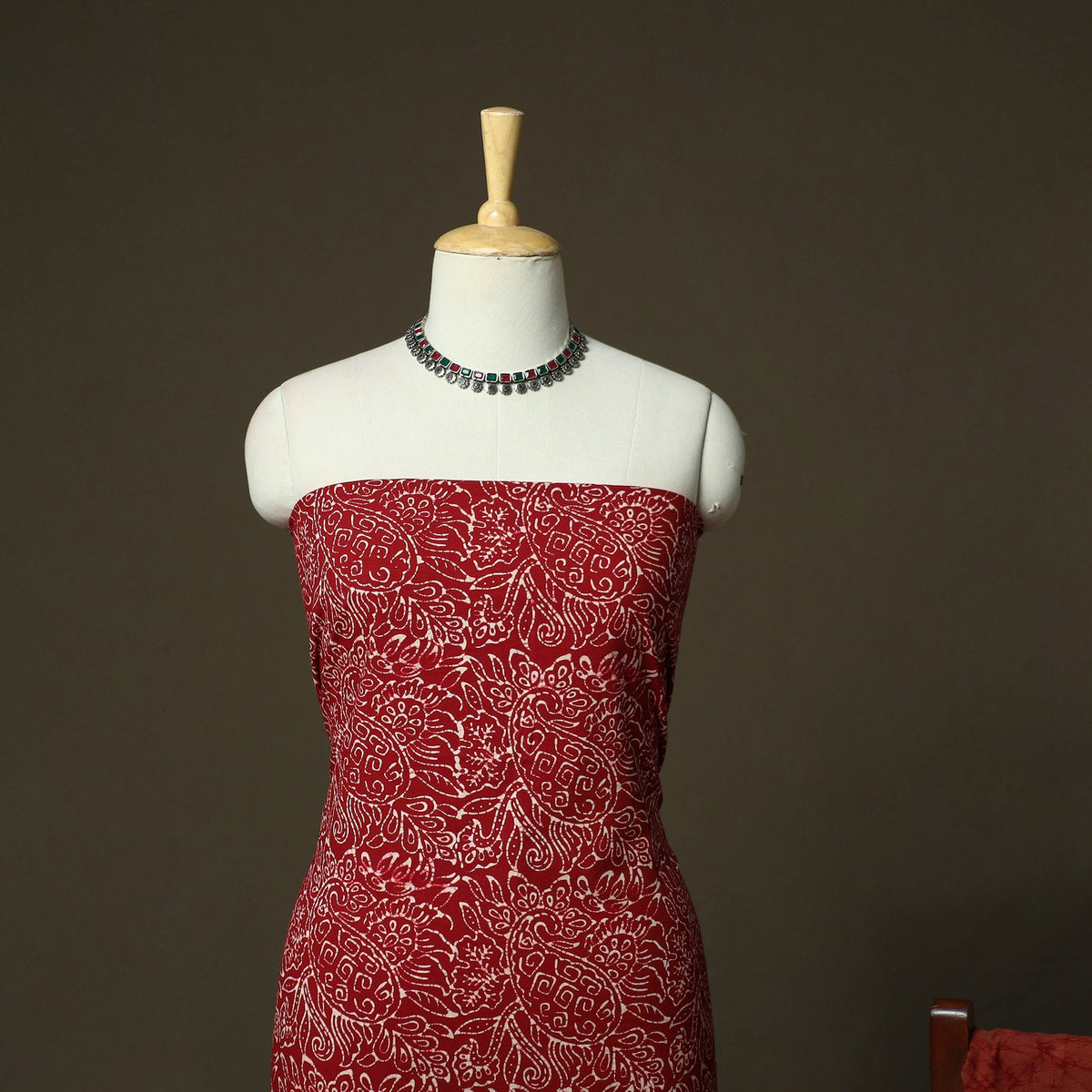 Hand batik cotton 3pc unstitched dress material 05