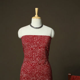 Hand batik cotton 3pc unstitched dress material 05
