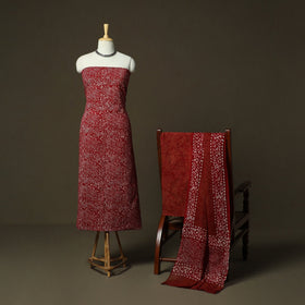 Hand batik cotton 3pc unstitched dress material 05