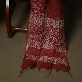 Hand block batik print cotton 3pc unstitched dress material