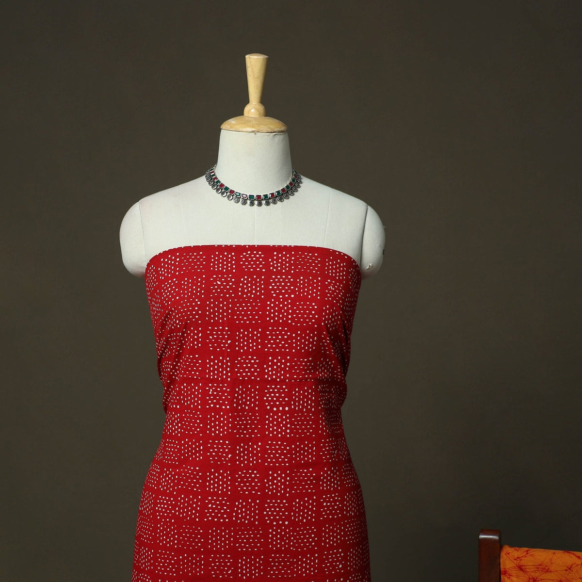 Hand batik cotton 3pc unstitched dress material 10