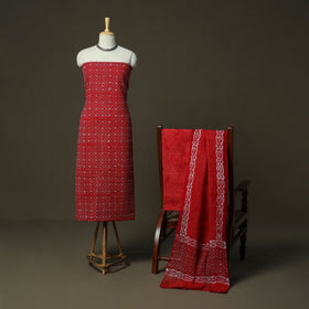 Hand batik cotton 3pc unstitched dress material 17