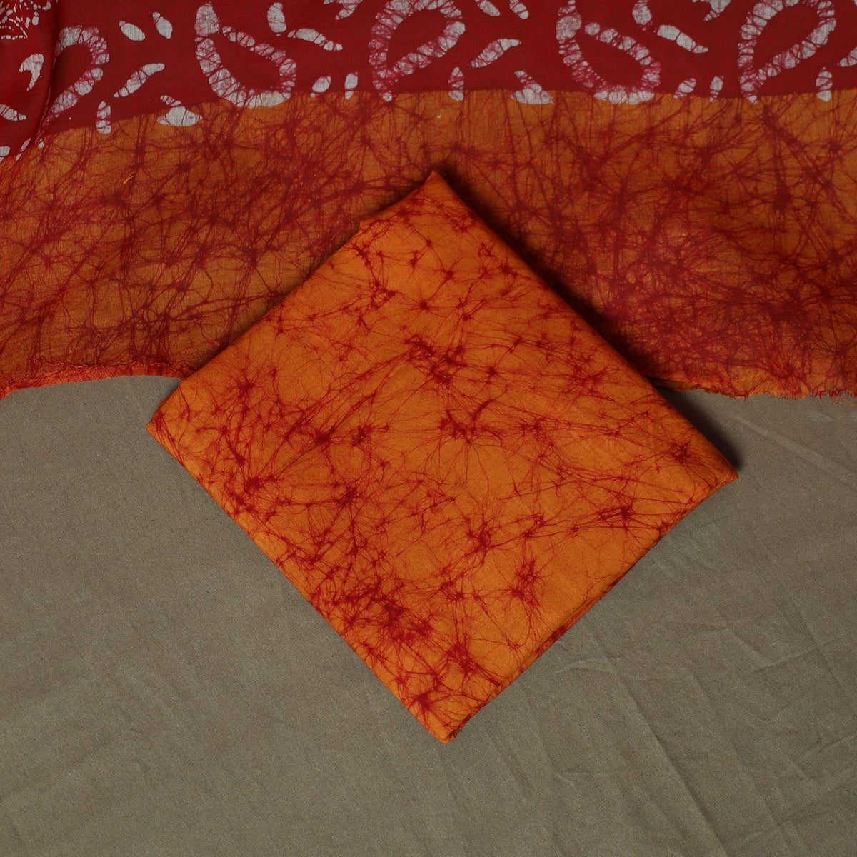 Hand batik cotton 3pc unstitched dress material 20