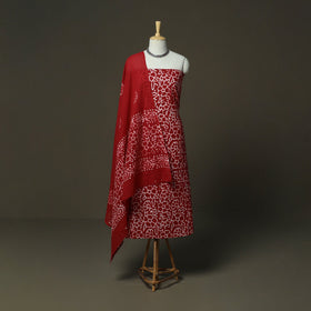 Hand batik cotton 3pc unstitched dress material 61